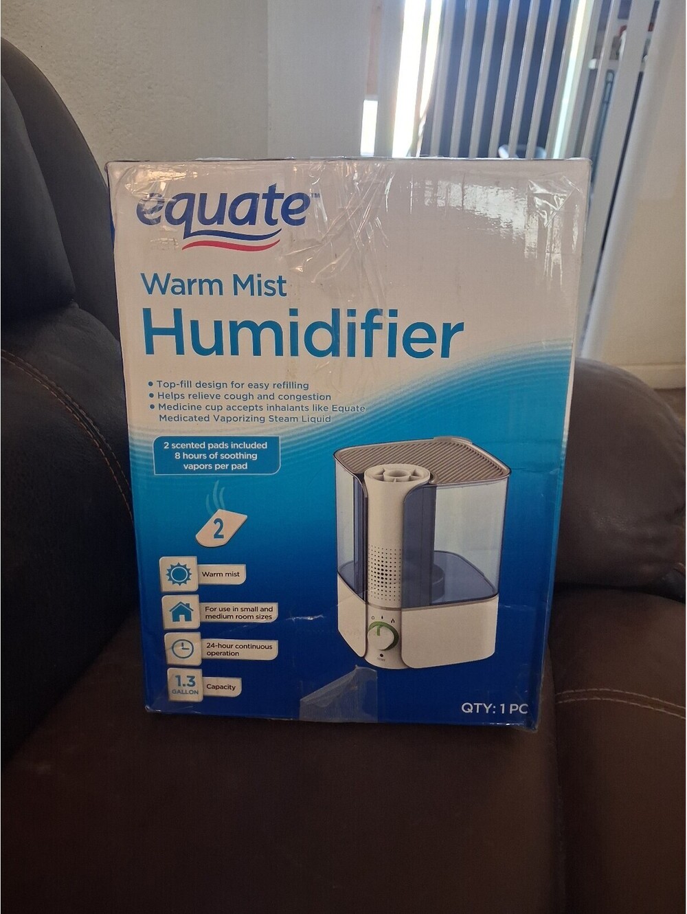 Equate Warm Mist Humidifier with 2 Scented Pads